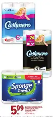 Metro CASHMERE BATHROOM TISSUE, SCOTTIES FACIAL TISSUE OR SPONGE TOWELS offer