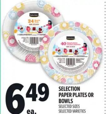 Metro SELECTION PAPER PLATES OR BOWLS offer