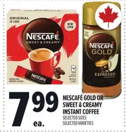 Metro NESCAFÉ GOLD OR SWEET & CREAMY INSTANT COFFEE offer