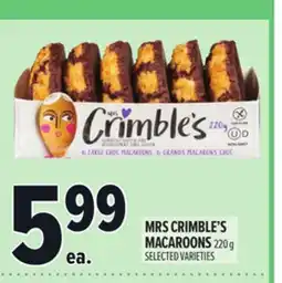 Metro MRS CRIMBLE'S MACAROONS offer