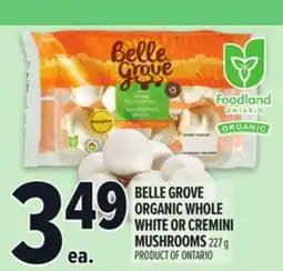Metro BELLE GROVE ORGANIC WHOLE WHITE OR CREMINI MUSHROOMS offer