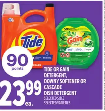 Metro TIDE OR GAIN DETERGENT, DOWNY SOFTENER OR CASCADE DISH DETERGENT offer