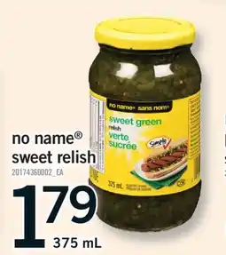 Fortinos NO NAME SWEET RELISH, 375 ML offer