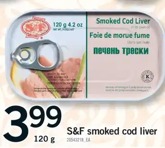 Fortinos S&F SMOKED COD LIVER, 120 G offer