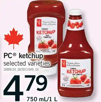 Fortinos PC KETCHUP, 750 ML/1 L offer