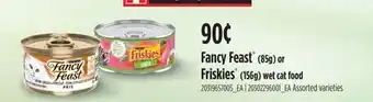 Fortinos PURINA FANCY FEAST , (85G) OR FRISKIES , (156G) WET CAT FOOD offer