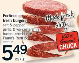 Fortinos FORTINOS FRESH BURGERS, 227 G offer