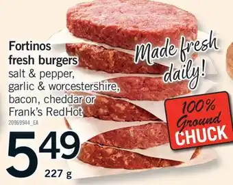 Fortinos FORTINOS FRESH BURGERS, 227 G offer