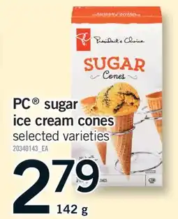 Fortinos PC SUGAR ICE CREAM CONES, 142 g offer