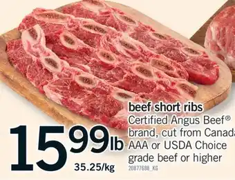 Fortinos BEEF SHORT RIBS offer