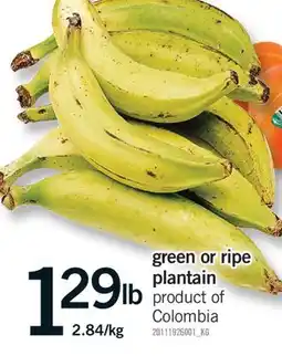 Fortinos GREEN OR RIPE PLANTAIN offer