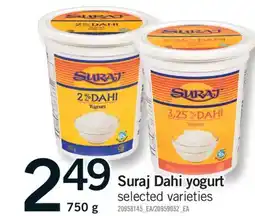 Fortinos SURAJ DAHI YOGURT, 750 G offer