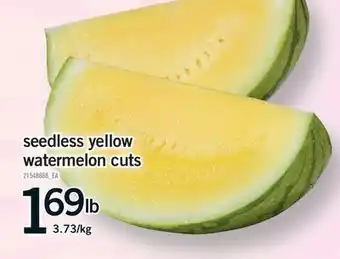 Fortinos SEEDLESS YELLOW WATERMELON CUTS offer