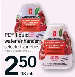 Fortinos PC LIQUID WATER ENHANCER, 48 mL offer
