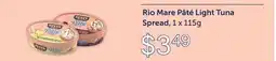 Fortinos RIO MARE PÂTÉ LIGHT TUNA SPREAD, 1 X 115G offer