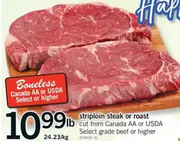 Fortinos STRIPLOIN STEAK OR ROAST offer