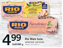 Fortinos RIO MARE TUNA, 3X65/80 G offer