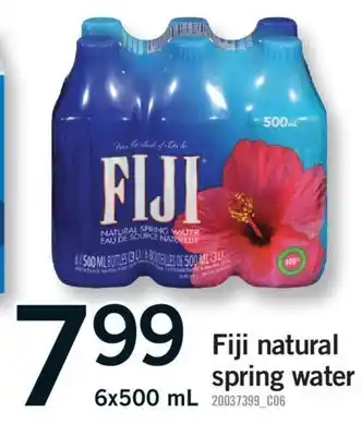 Fortinos FIJI NATURAL SPRING WATER, 6X500 ML offer