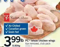 Fortinos PC WHOLE CHICKEN WINGS offer