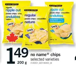 Fortinos NO NAME CHIPS, 200 G offer