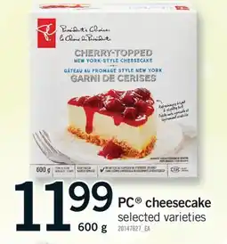 Fortinos PC CHEESECAKE, 600 g offer