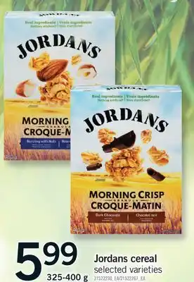 Fortinos JORDANS CEREAL, 325-400 G offer