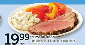 Fortinos PRIME RIB DINNER offer
