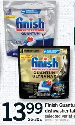 Fortinos FINISH QUANTUM DISHWASHER TABS, 26-30'S offer