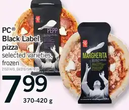 Fortinos PC BLACK LABEL PIZZA, 370-420 G offer