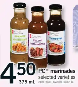 Fortinos PC MARINADES, 375 ML offer