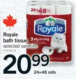 Fortinos ROYALE BATH TISSUE, 24=48 rolls offer