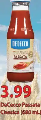 Fortinos DECECCO PASSATA CLASSICA, (680 ML) offer