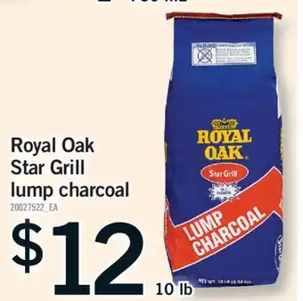 Fortinos ROYAL OAK STAR GRILL LUMP CHARCOAL, 10 LB offer