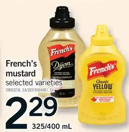 Fortinos FRENCH'S MUSTARD, 325/400 ML offer