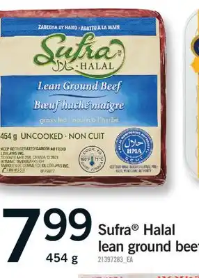 Fortinos SUFRA HALAL LEAN GROUND BEEF, 454 G offer