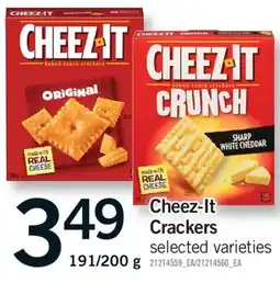 Fortinos CHEEZ-IT CRACKERS, 191/200 G offer