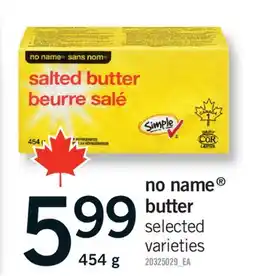 Fortinos NO NAME BUTTER, 454 G offer