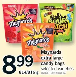 Fortinos MAYNARDS EXTRA LARGE CANDY BAGS, 814/816 G offer