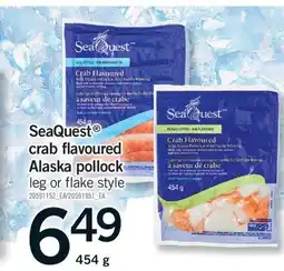 Fortinos SEAQUEST CRAB FLAVOURED ALASKA POLLOCK, 454 G offer