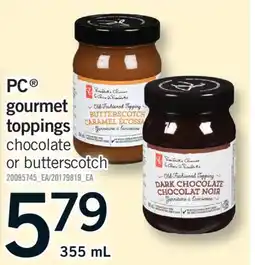 Fortinos PC GOURMET TOPPINGS, 355 ML offer