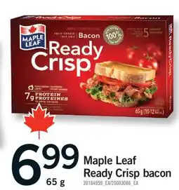 Fortinos MAPLE LEAF READY CRISP BACON, 65 G offer