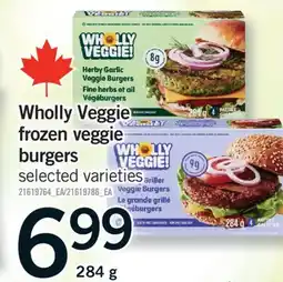 Fortinos WHOLLY VEGGIE FROZEN VEGGIE BURGERS, 284 G offer