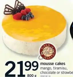 Fortinos GALA BAKERY MOUSSE CAKES, 800 G offer