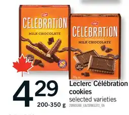 Fortinos LECLERC CÉLÉBRATION COOKIES, 200-350 G offer