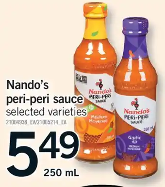 Fortinos NANDO'S PERI-PERI SAUCE, 250 ML offer