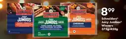 Fortinos SCHNEIDERS JUICY JUMBOS WIENERS, 375G-450G offer