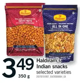 Fortinos HALDIRAM'S INDIAN SNACKS, 350 G offer