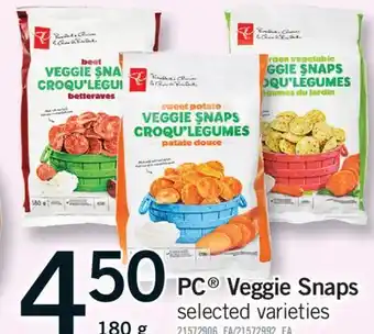Fortinos PC VEGGIE SNAPS, 180 g offer