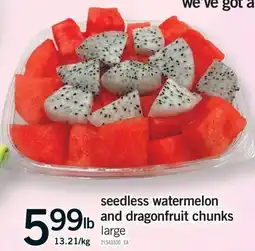 Fortinos SEEDLESS WATERMELON AND DRAGONFRUIT CHUNKS offer
