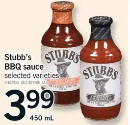 Fortinos STUBB'S BBQ SAUCE, 450 ML offer